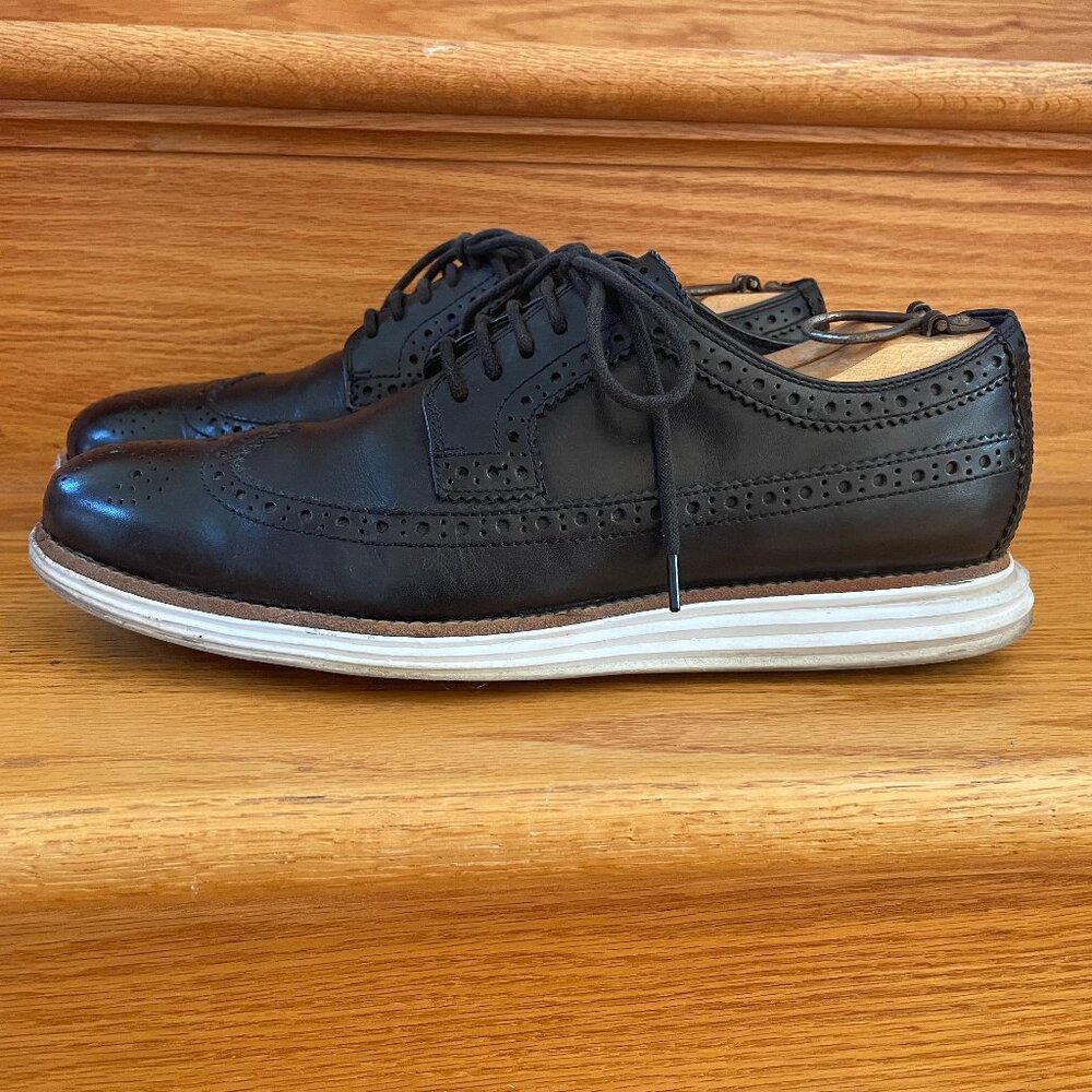 Cole Haan Black Men's Wingtip Oxfords SZ 9.5 Dress/Casual Shoes